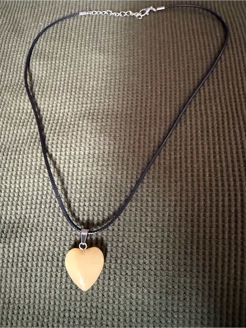 Heart Pendant Necklace in Yellow by